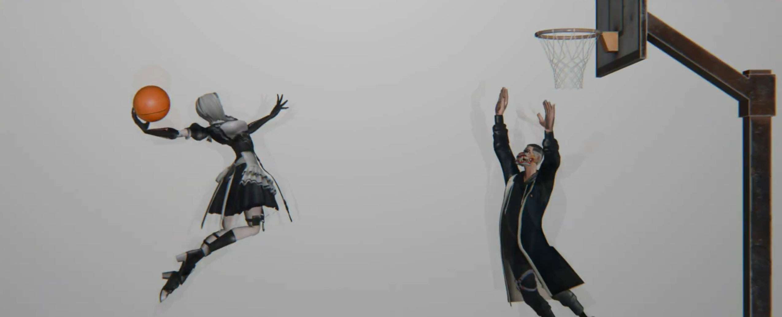Final rendered and composited basketball dunk shot